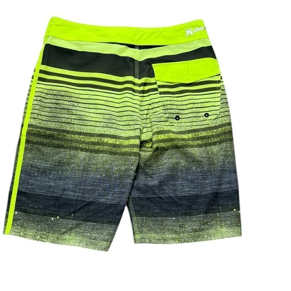 Hurley  Neon Green & Gray Board Shorts